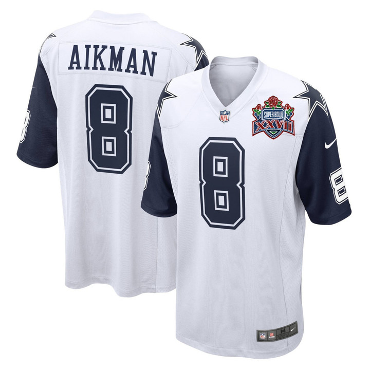 Troy Aikman Dallas Cowboys Color Rush Super Bowl Patch Jersey - All Stitched