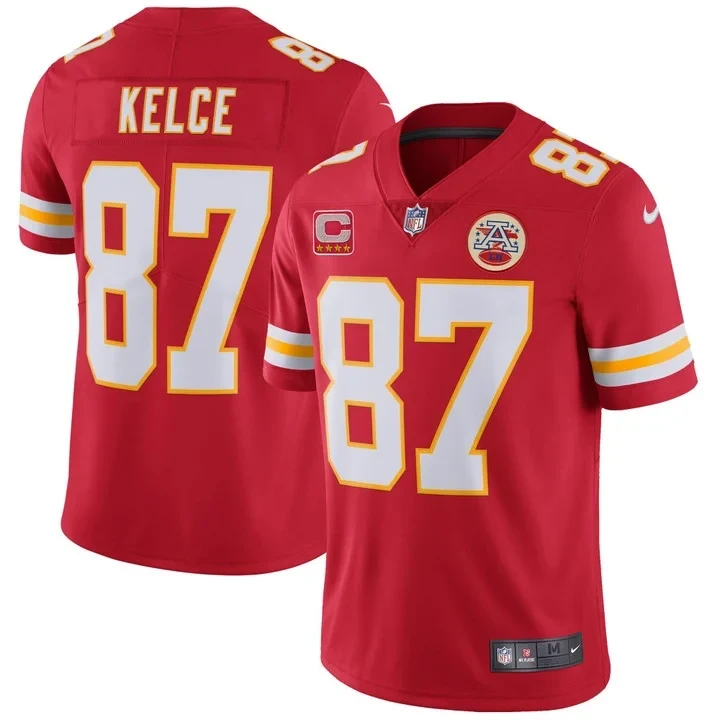 Travis Kelce Kansas City Chiefs Red Jersey - All Stitched