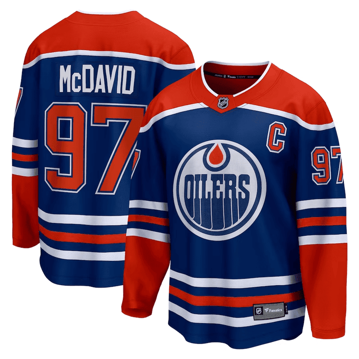 Connor McDavid Edmonton Oilers Royal Jersey - All Stitched