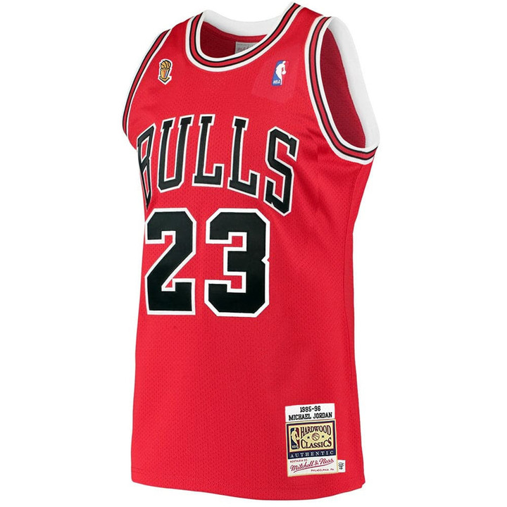 Michael Jordan Chicago Bulls 1995-96 Finals NBA Red Jersey - All Stitched