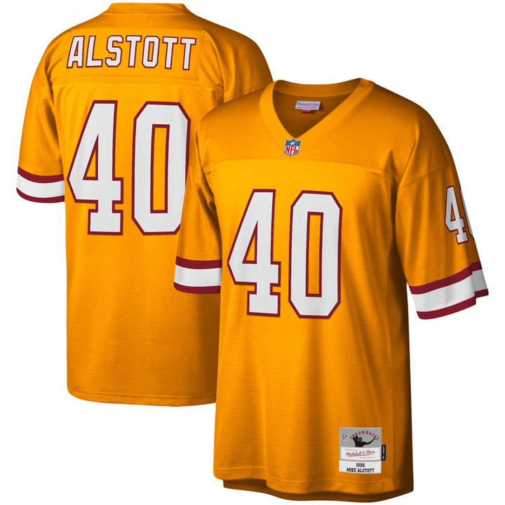 Mike Alstott Tampa Bay Buccaneers Throwback Orange Jersey - All Stitched