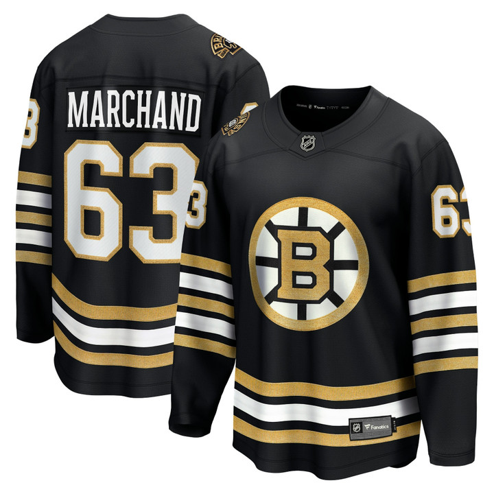 Brad Marchand Boston Bruins 100th Anniversary Premier Breakaway Jersey - All Stitched