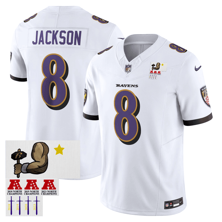 Lamar Jackson Baltimore Ravens Practice Jersey - Practice Patch - All Stitched