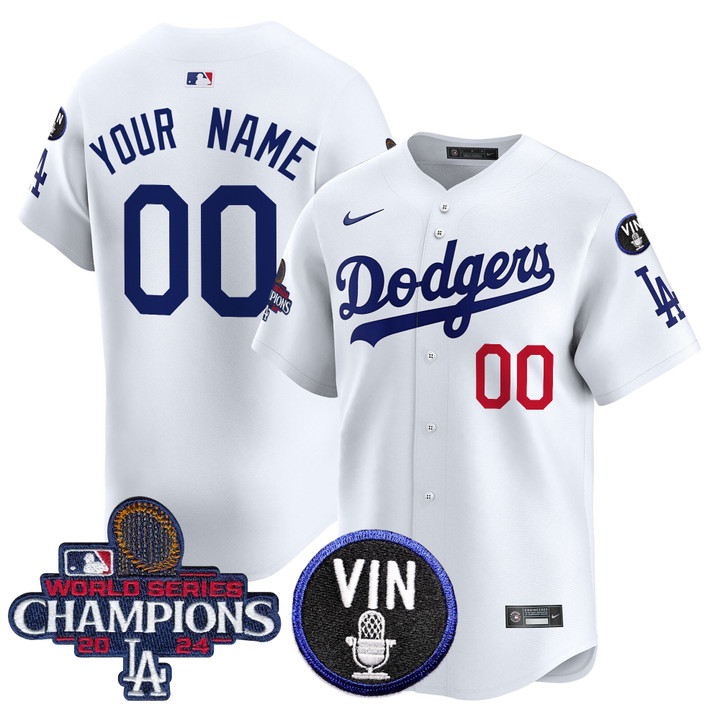 Dodgers 2024 World Series Champions Patch Vapor Premier Limited Custom Jersey V3 - All Stitched