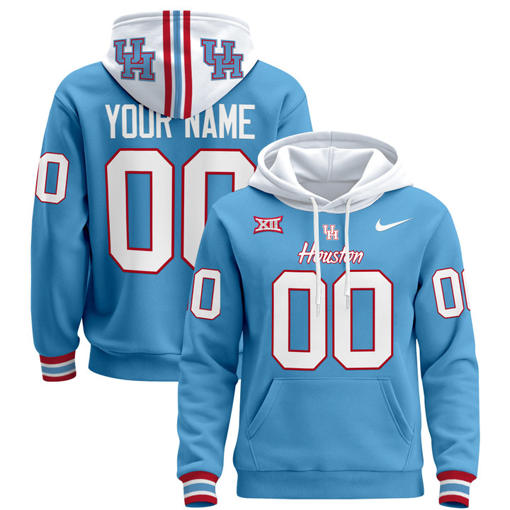 Houston Cougars 2024 Custom Pullover Hoodie - All Stitched