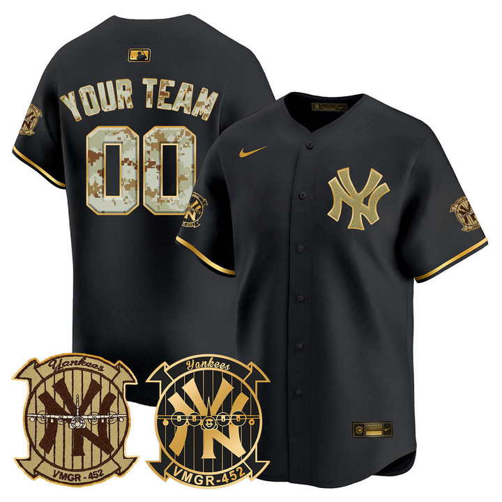 New York Yankees Desert USMC Alternate Vapor Premier Limited Custom Jersey - All Stitched