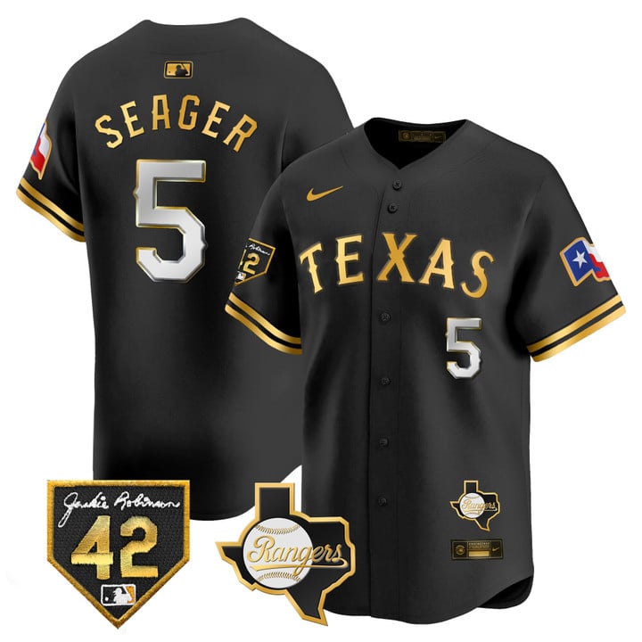 Men's Texas Rangers Jackie Robinson Patch Vapor Premier Limited Jersey - All Stitched