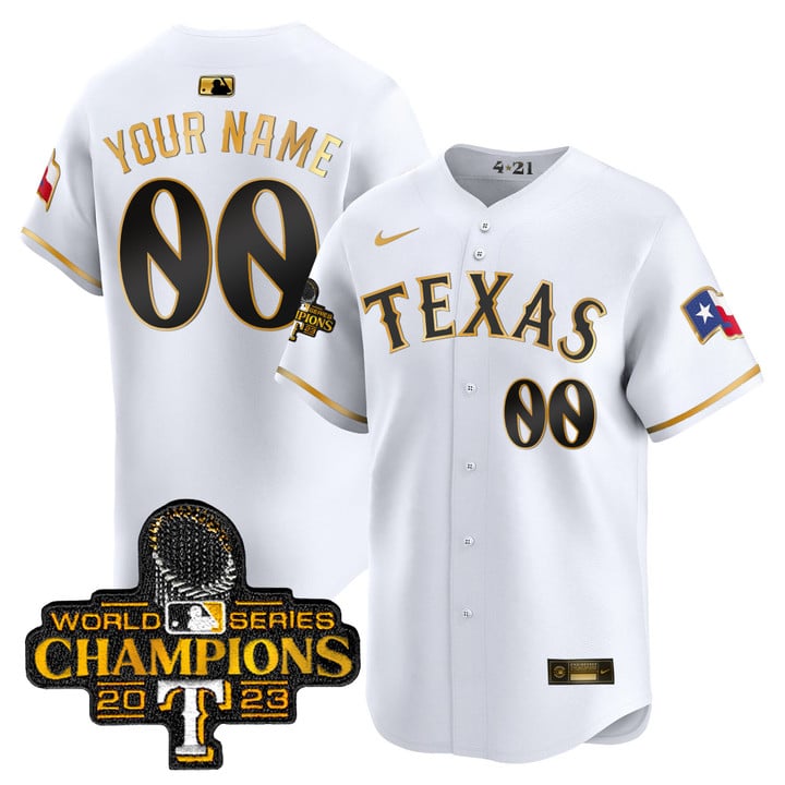 Texas Rangers 2023 World Series Champions City Connect Vapor Premier Limited Custom Jersey - All Stitched