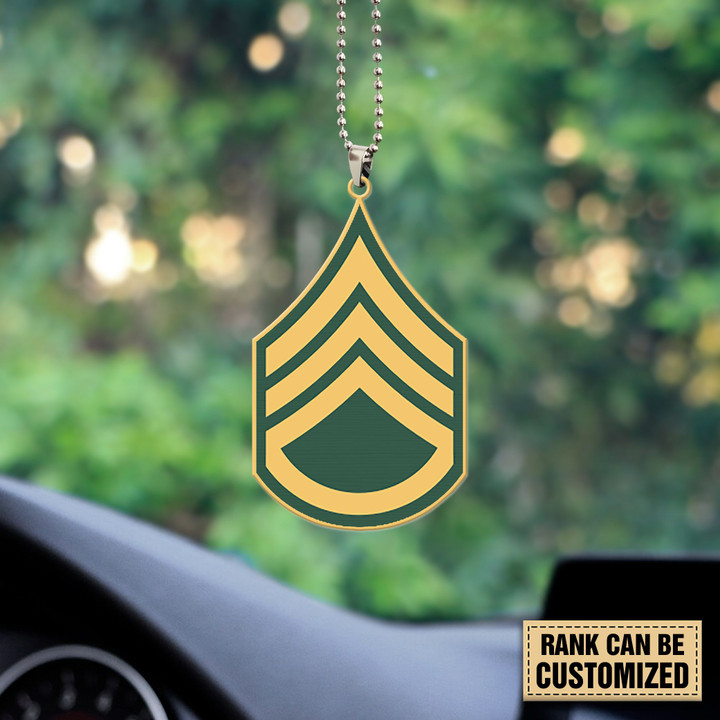 Army Veteran Personalized Car Ornament