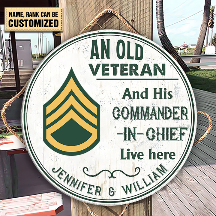 Army Veteran - Personalized Wooden Sign
