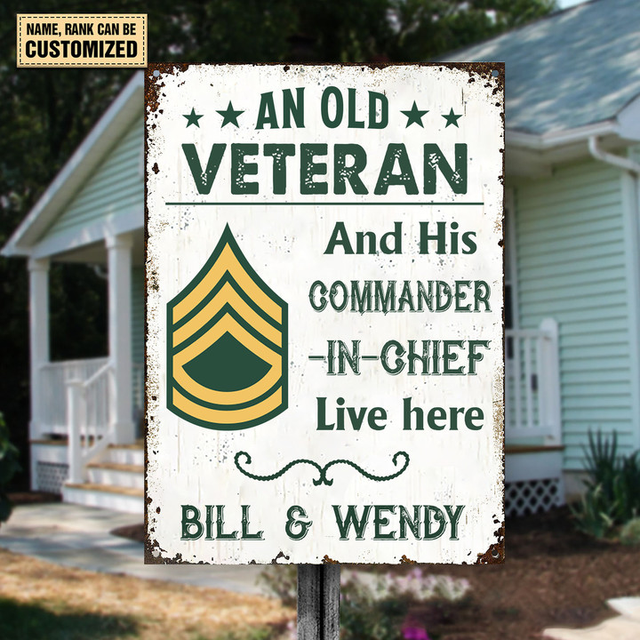 Army Veteran - Personalized Printed Metal Sign