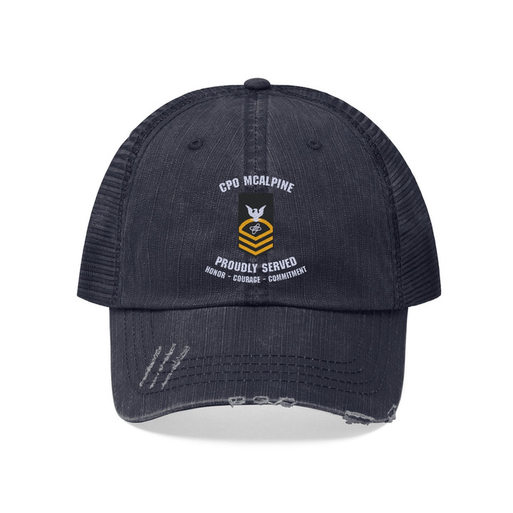 USN Veteran - Personalized Embroidered Unisex Trucker Hat