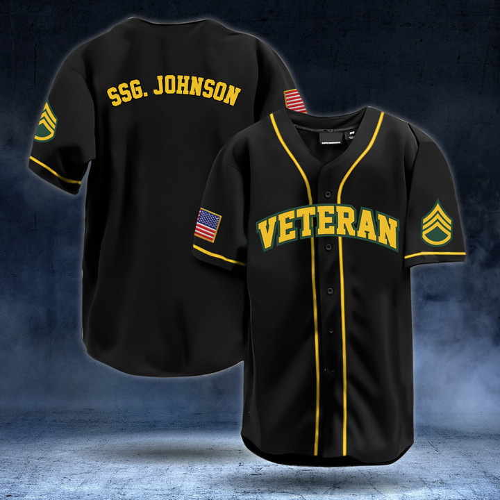 Army Veteran - Personalized Baseball Jersey 02