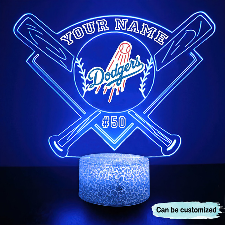 Los Angeles Dodgers Baseball Sports - Personalized 3D Led Light