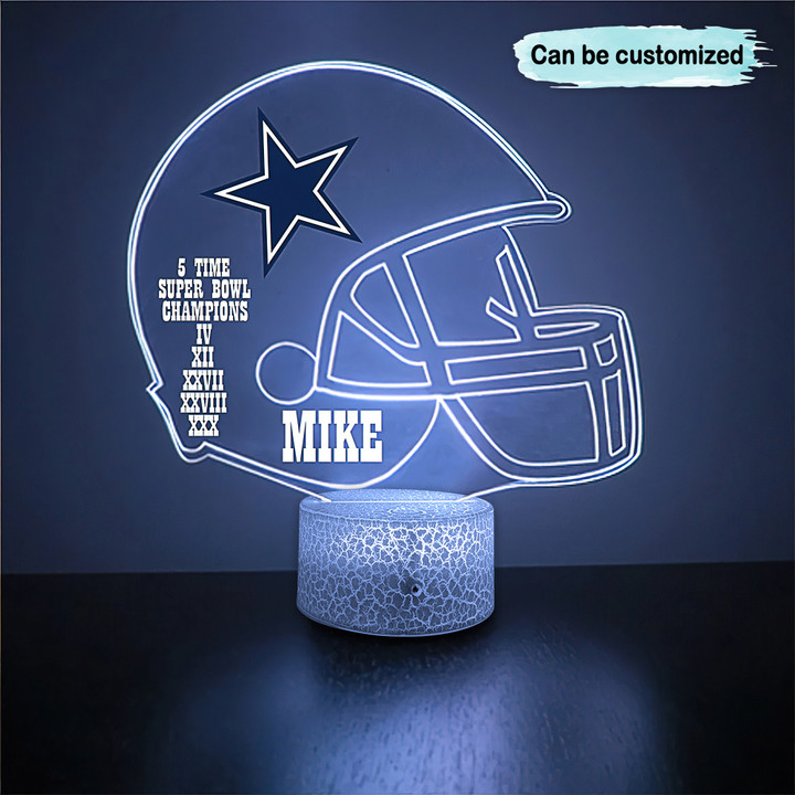 Cowboys Football Sports - Personalized 3D Led Light