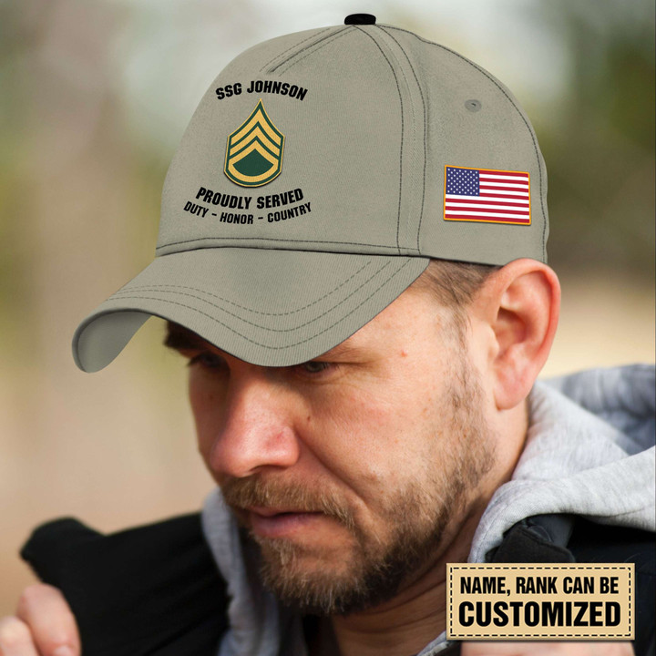Army Veteran Personalized Classic Cap 02