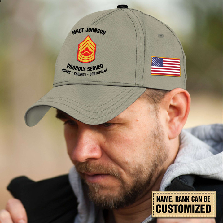 Marines Veteran Personalized Classic Cap 02