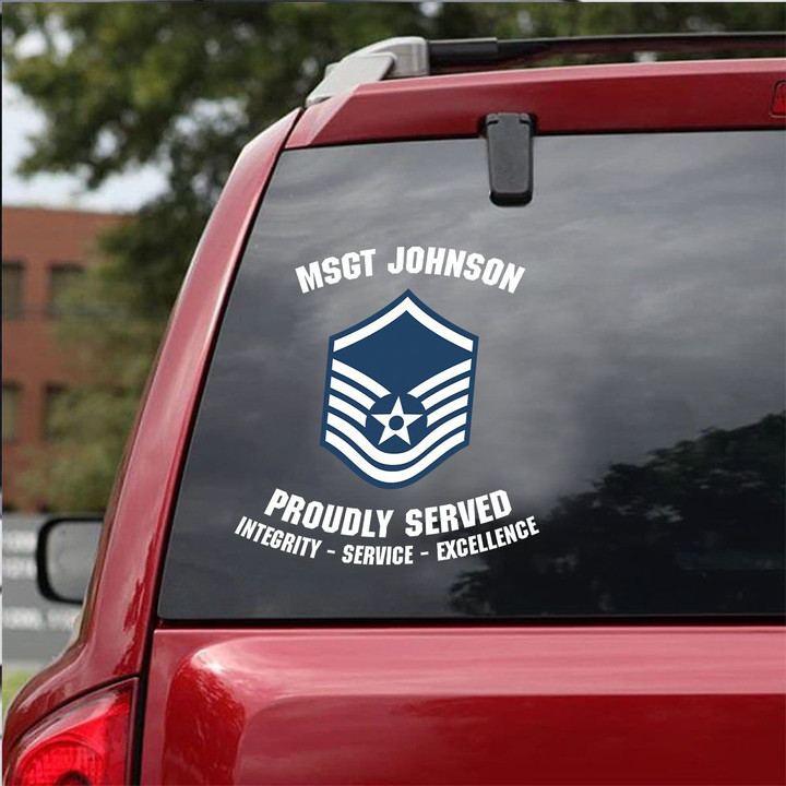 Air Force Veteran Personalized Car Sticker