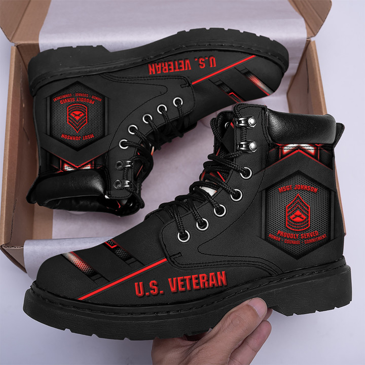 USMC Veteran - Personalized Classic Boots - Men
