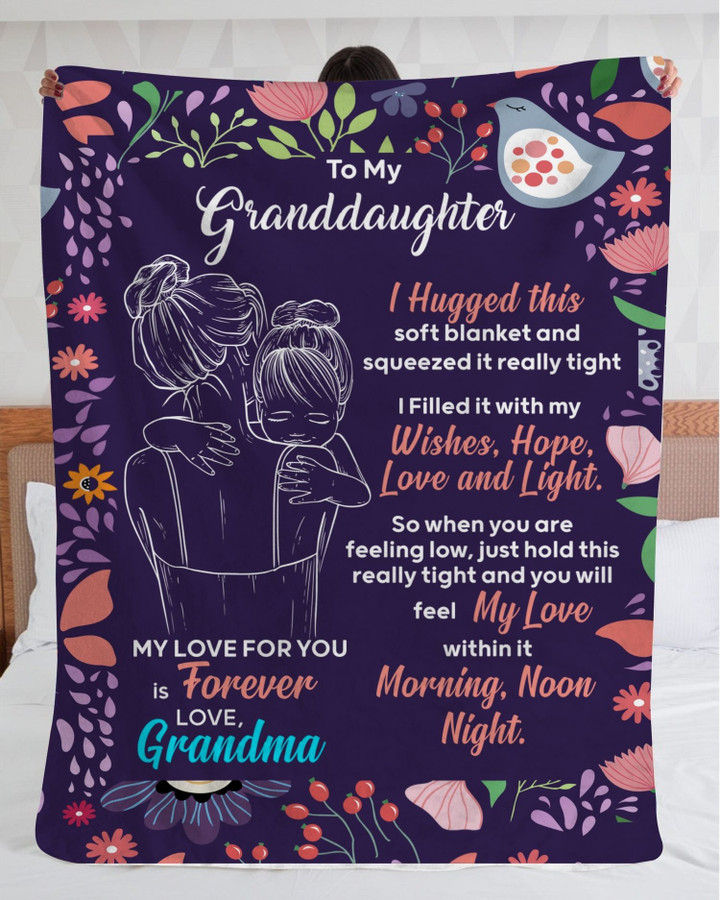 Personalized Grandson, Granddaughter, Quote, Background Blanket