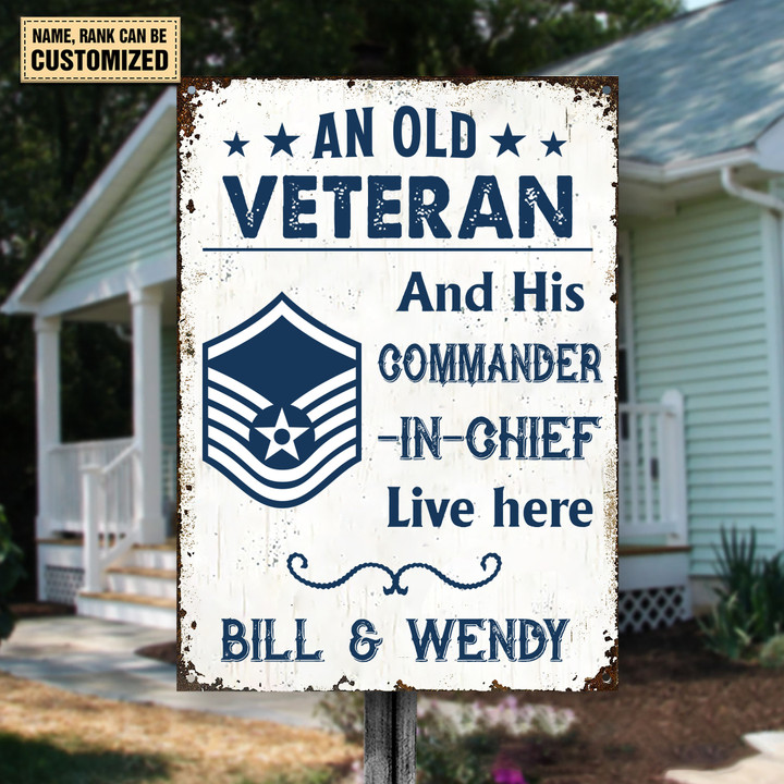 Air Force Veteran - Personalized Printed Metal Sign