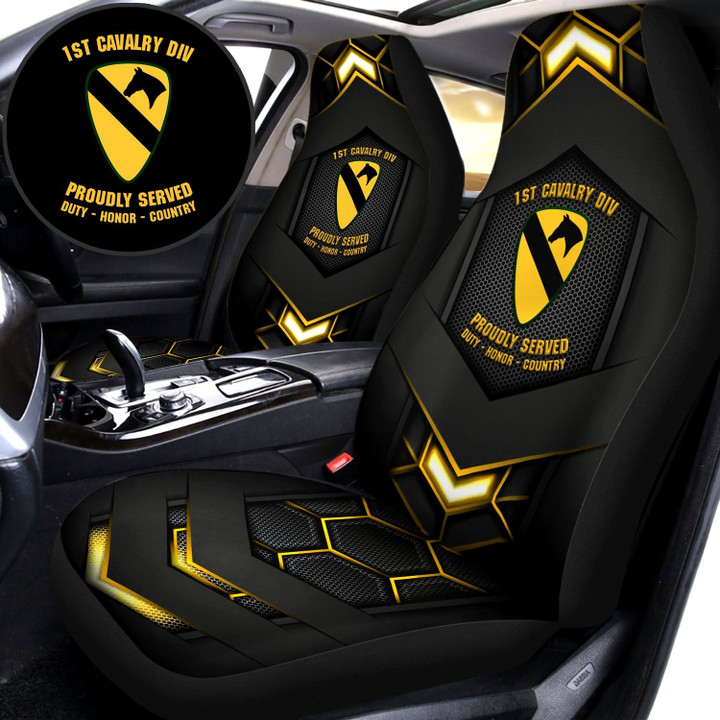 Division Of Veteran - Personalized Car Seat Covers 02 - Universal Fit - Set 2