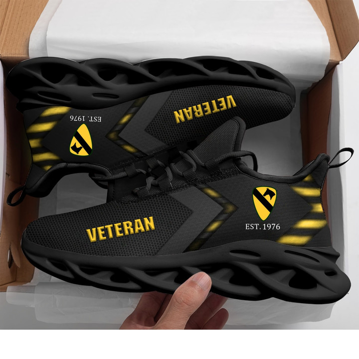 Army Veteran Custom Clunky Sneakers Division And Unit Personalized Gift 01