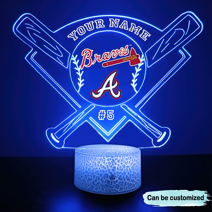 Atlanta Braves Baseball Sports - Personalized 3D Led Light