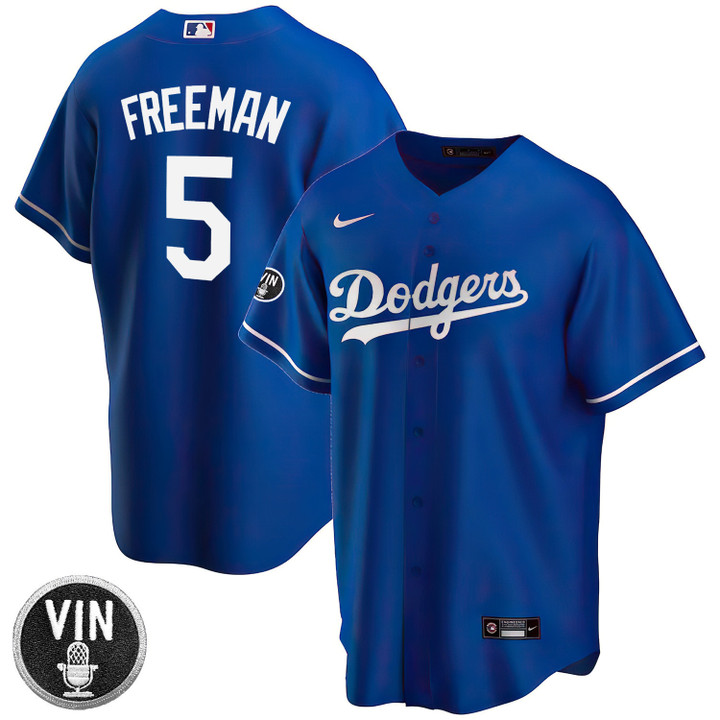 Los Angeles Dodgers Vin Scully Patch Alternate Jersey - All Stitched