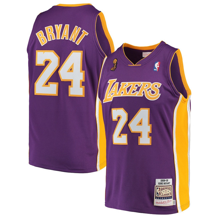 Kobe Bryant Los Angeles Lakers Mitchell & Ness 2008-09 Hardwood Classics Jersey - Purple - All Stitched