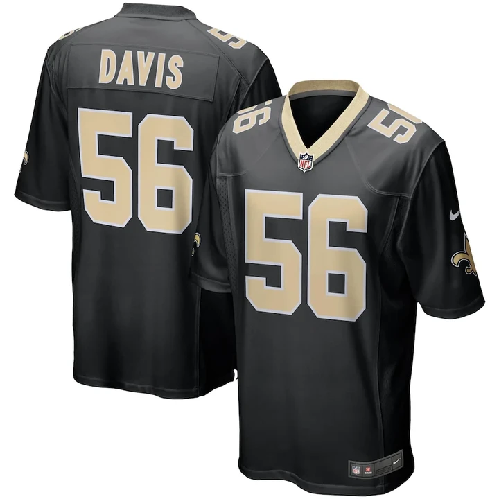 Men's #56 Demario Davis New Orleans Saints Jersey - All Stitched