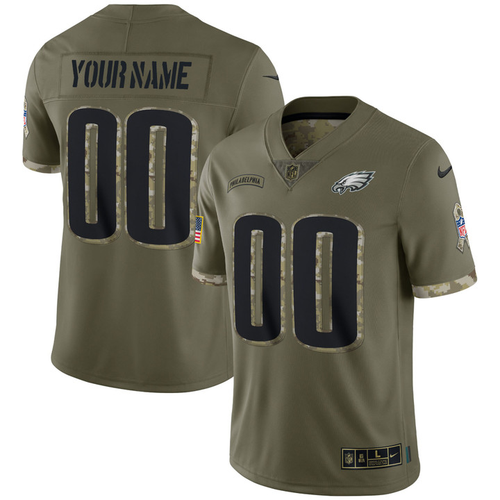 Eagles Salute To Service Custom Name and Number - All Stitched