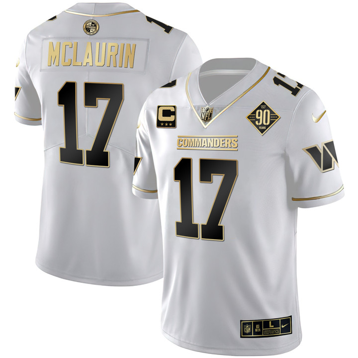 Women's Washington Commanders White Gold & Black Gold Vapor Limited Jersey - All Stitched