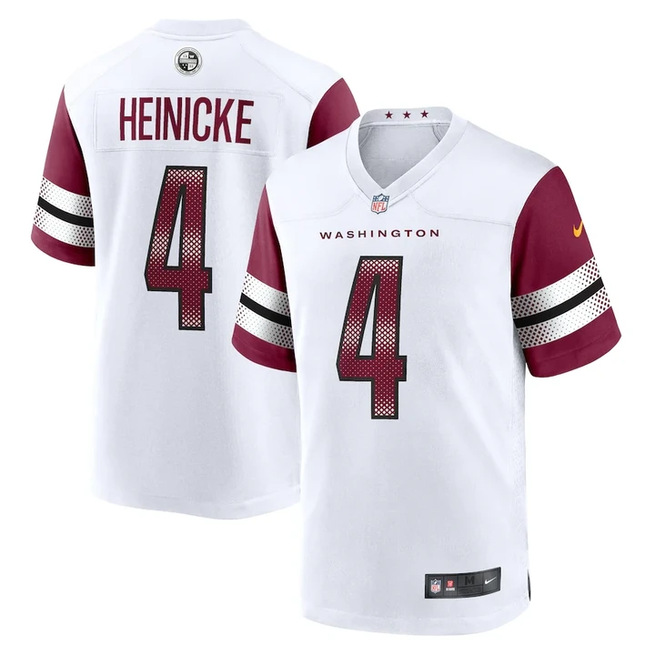 Taylor Heinicke Washington Commanders White Game Jersey - All Stitched
