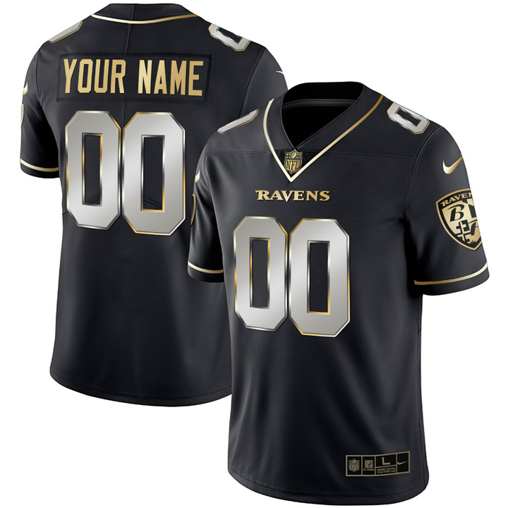 Ravens Vapor Gold Custom Name and Number - All Stitched
