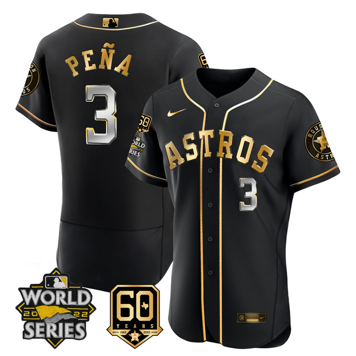 Men's Astros 2022 World Series & 60th Patch Jersey - All Stitched