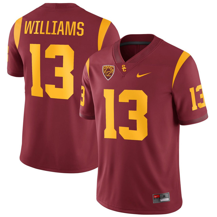 Men's USC Trojans Caleb Williams Cardinal Jersey - All Stitched