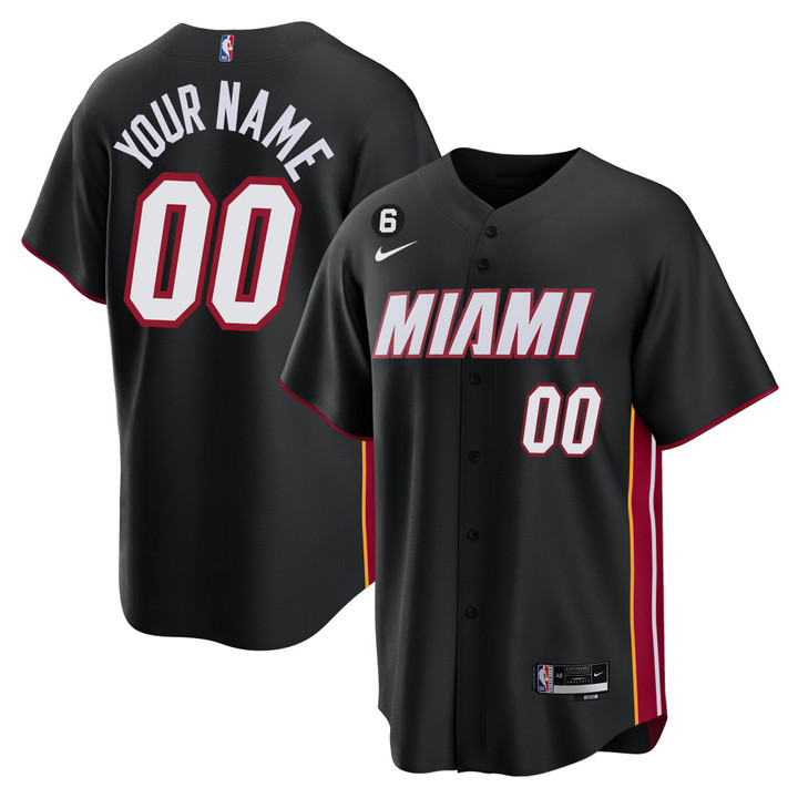 Miami Heat Baseball Custom Jersey - All Stitched