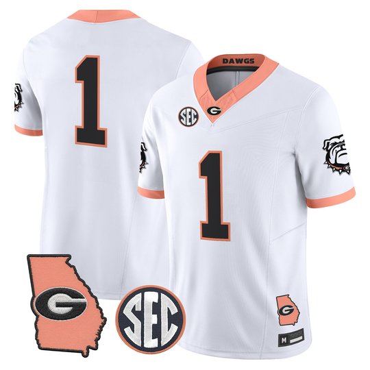 Men's Georgia Bulldogs The Big Peach Vapor Limited Jersey - All Stitched