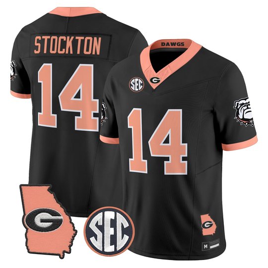 Men's Georgia Bulldogs The Big Peach Vapor Limited Jersey - All Stitched