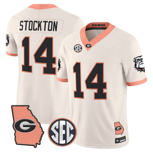 Men's Georgia Bulldogs The Big Peach Vapor Limited Jersey - All Stitched