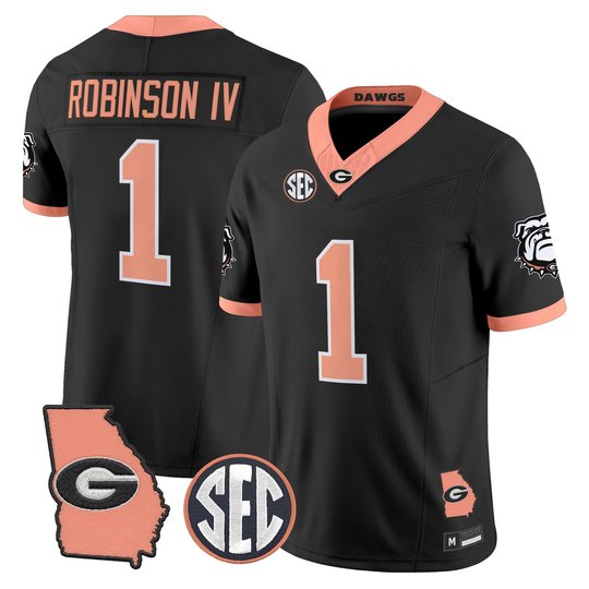 Men's Georgia Bulldogs The Big Peach Vapor Limited Jersey - All Stitched