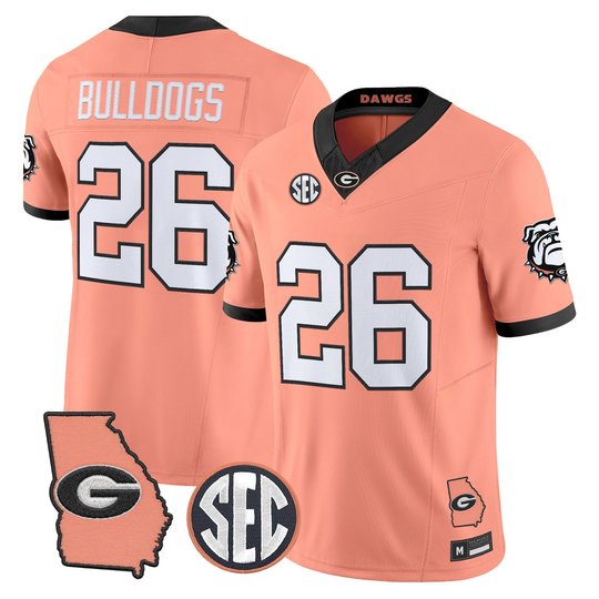 Men's Georgia Bulldogs The Big Peach Vapor Limited Jersey - All Stitched