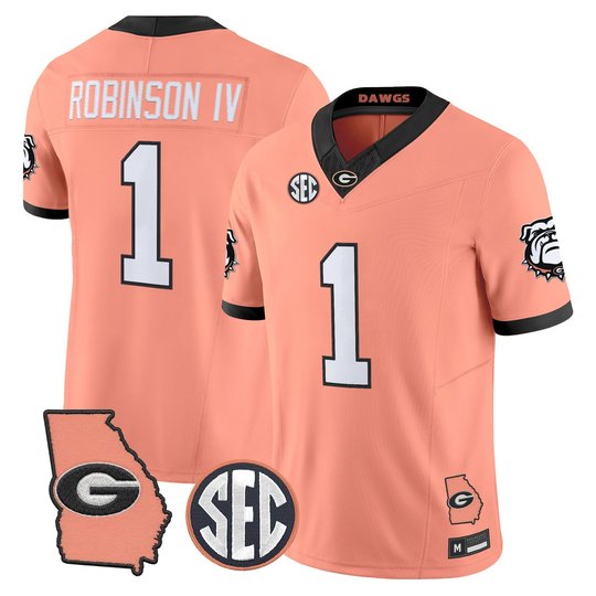 Men's Georgia Bulldogs The Big Peach Vapor Limited Jersey - All Stitched