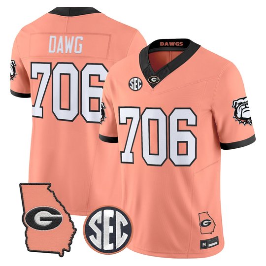 Men's Georgia Bulldogs The Big Peach Vapor Limited Jersey - All Stitched