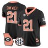 Men's Georgia Bulldogs The Big Peach Vapor Limited Jersey - All Stitched