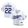 Women's Los Angeles Dodgers x KAWS Cropped Baseball Jersey - All Stitched