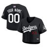 Women's Los Angeles Dodgers x KAWS Cropped Baseball Custom Jersey - All Stitched