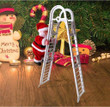 Christmas Decorations Santa Claus Climb Ladder Climb Rope Electric Christmas Ornament with Music