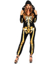 Women's Gold Skeleton Costume